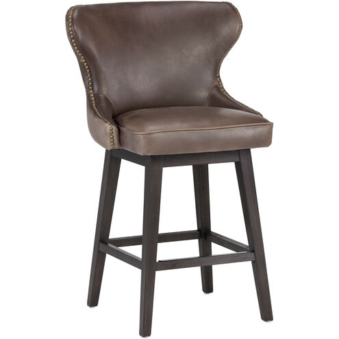 Ariana 38.75 inch Havana Dark Brown Swivel Counter Stool, Swivel